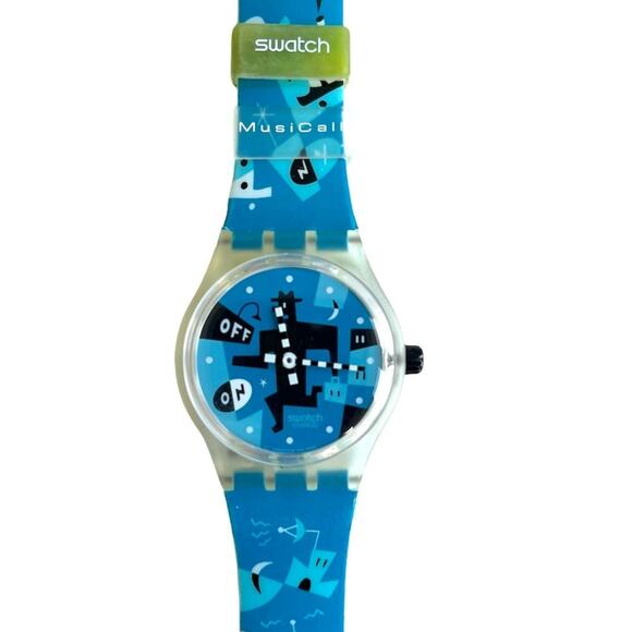 Vintage Swatch Musicall Watch RUNNING TIME SLK107 New old stock - Picture 1 of 5